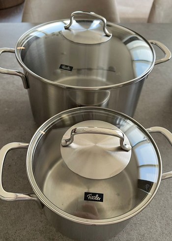  Beden Fissler Gümüş Paslanmaz Çelik Tencere Seti