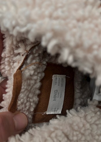 Kürklü Kapüşonlu Erkek Çocuk Süet Kaban - Görsel 3