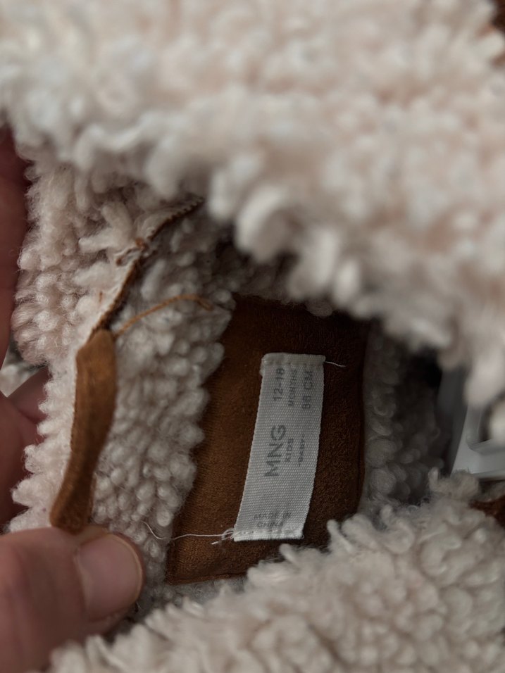 Kürklü Kapüşonlu Erkek Çocuk Süet Kaban - Görsel 3