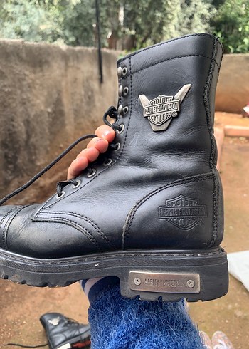 Harley Davidson Siyah Deri Bilek Botu