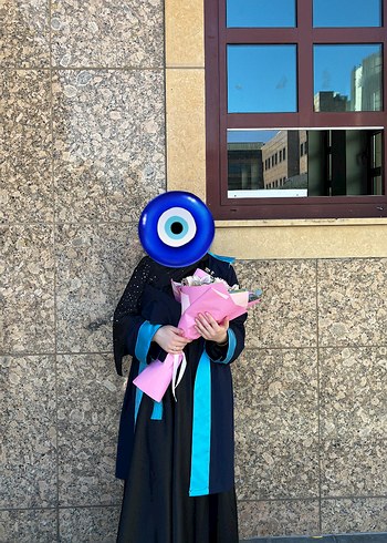 s Beden mavi Renk Üsküdar üniversitesi cübbe ve kep
