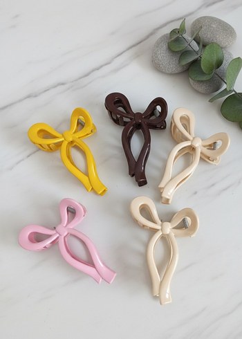 Pastel Renkli Fiyonk Figürlü Plastik Toka