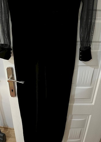 Siyah kadife tulum - Görsel 4