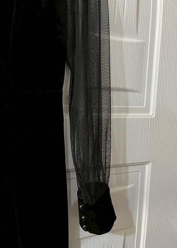 Siyah kadife tulum - Görsel 6