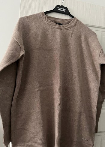 Kadın Kahverengi Örgü Uzun Kollu Triko - Görsel 2