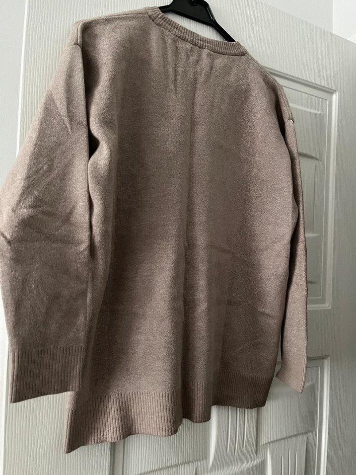 Kadın Kahverengi Örgü Uzun Kollu Triko - Görsel 3