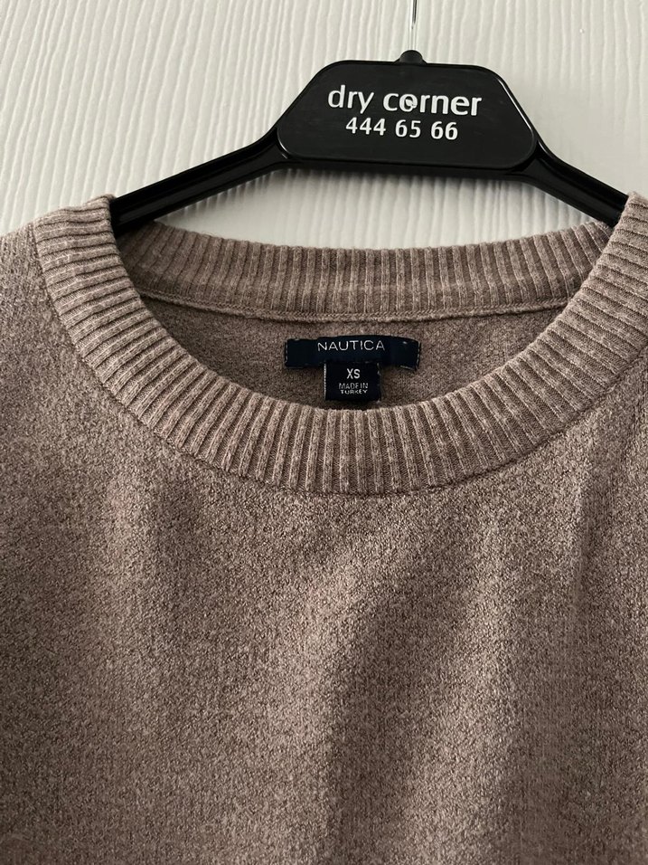 Kadın Kahverengi Örgü Uzun Kollu Triko - Görsel 4