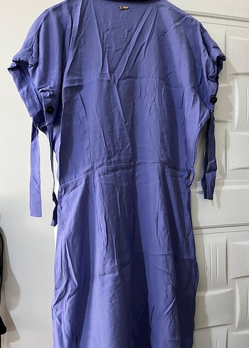 Mor Keten Salaş Uzun Elbise - Görsel 3