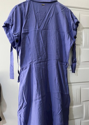 Mor Keten Salaş Uzun Elbise - Görsel 4