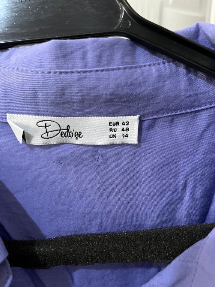 Mor Keten Salaş Uzun Elbise - Görsel 5