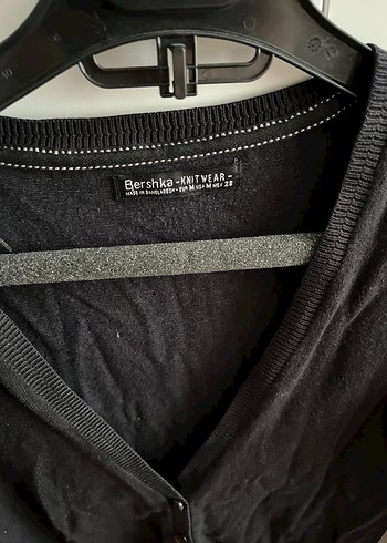 Siyah Pamuklu Uzun Kollu Kadın Hırka - Görsel 3