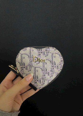 Dior Nakışlı Mor Fermuarlı Kadın Cüzdan