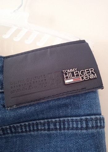Tommy Hilfiger Düğmeli Mavi erkek Kot Pantolon
