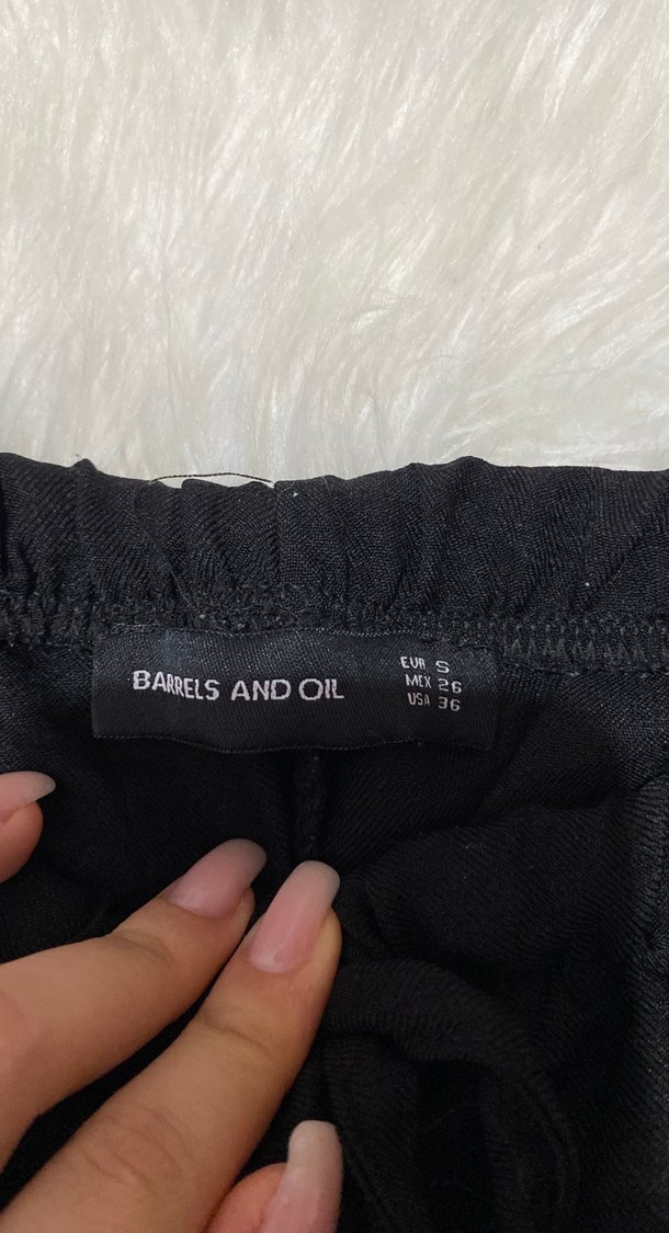 Siyah keten Pantolon - Görsel 2