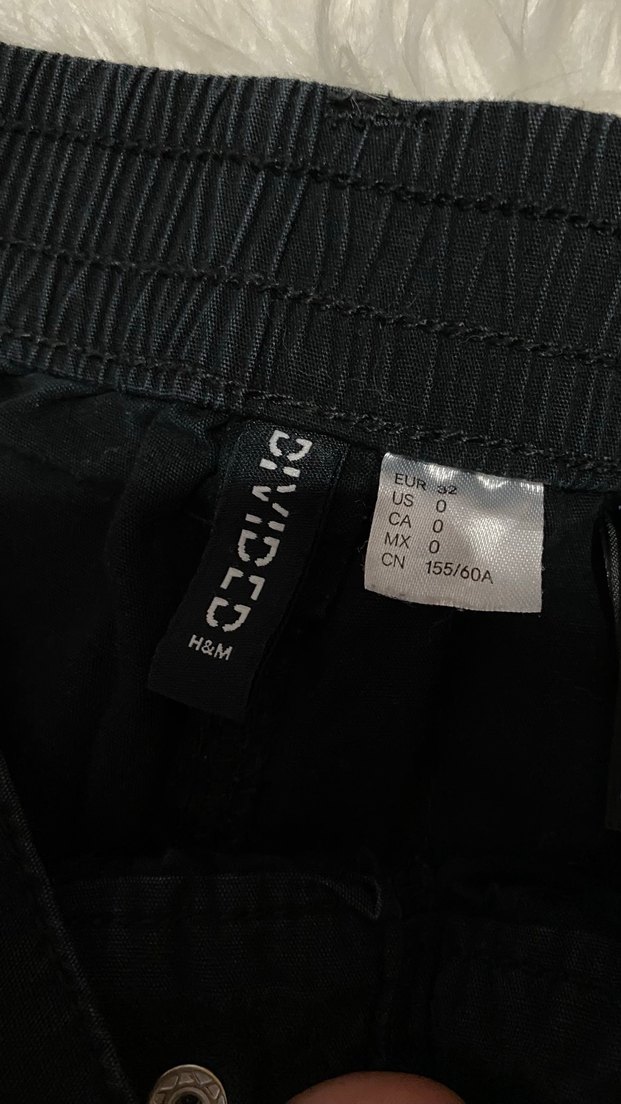 H&M sokak tarzı vintage kargo cep pantolon - Görsel 3