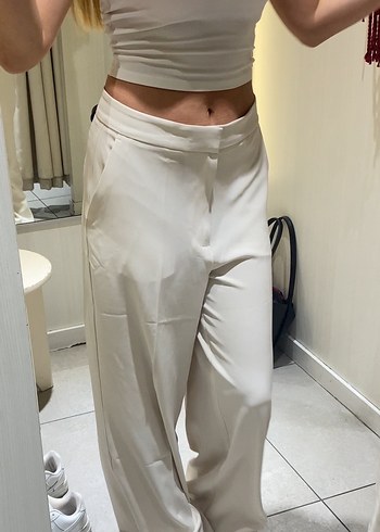 HM Beyaz Kadın Pantolon - Görsel 3