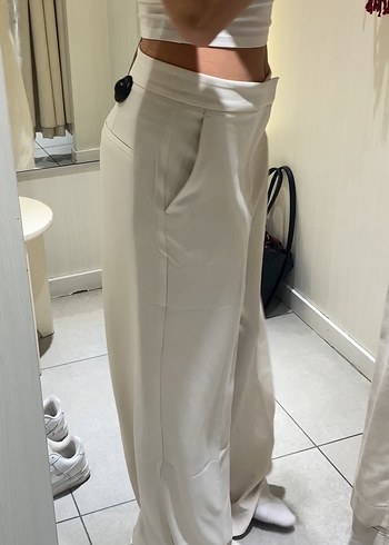 HM Beyaz Kadın Pantolon - Görsel 4