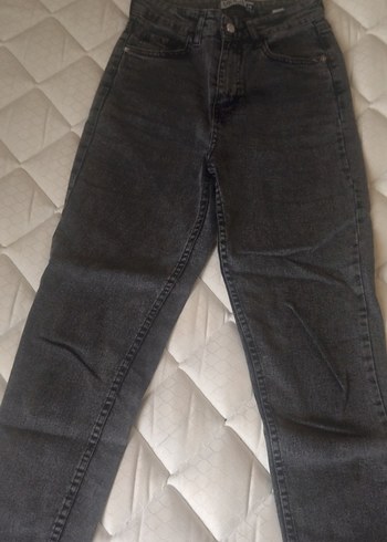 Gri boru paça kadın Jean / kot pantolon