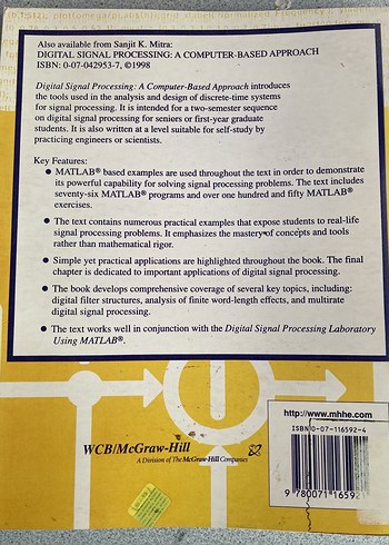 Digital Signal Processing Laboratory Using Matlab Sanjit Mitra - Görsel 2