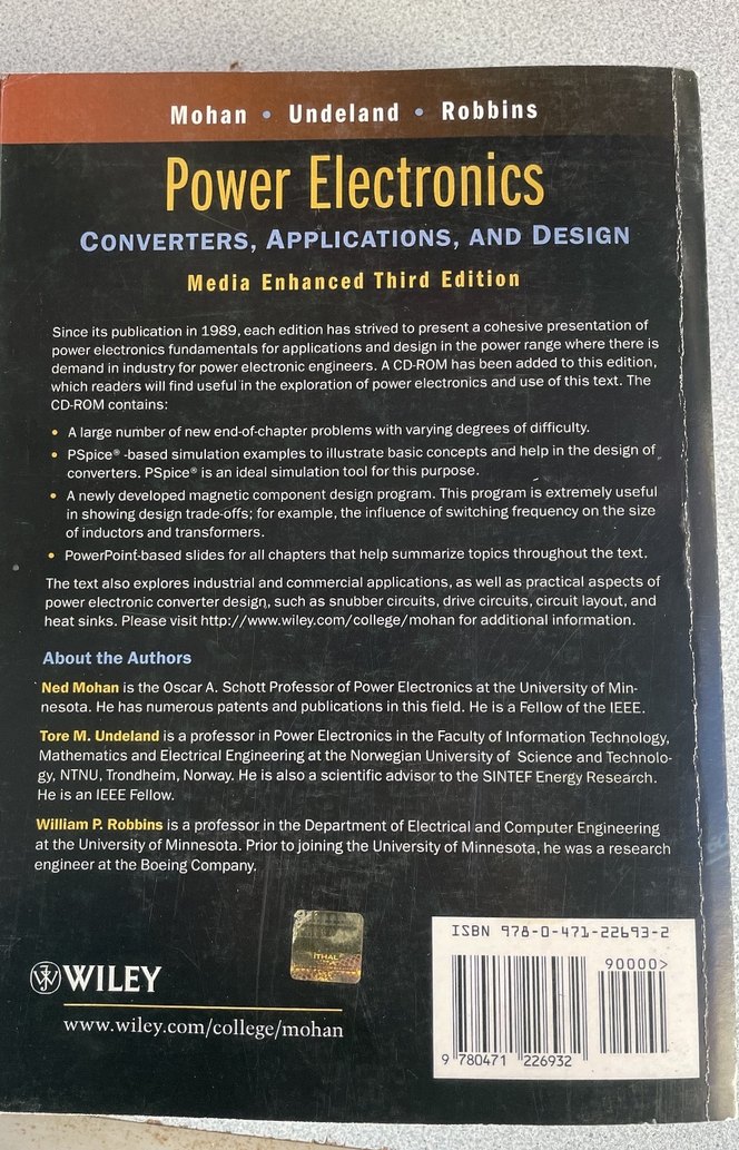 Power Electronics - Mohan Undeland Robbins - Görsel 2