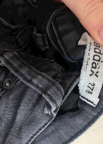 füme Regular Fit Kadın Kot Pantolon - Görsel 2