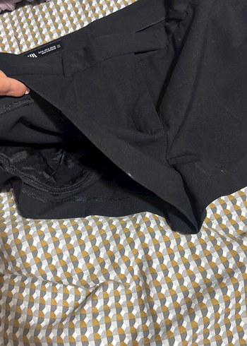 Siyah Belli Midi Hamile Şortu - Görsel 3