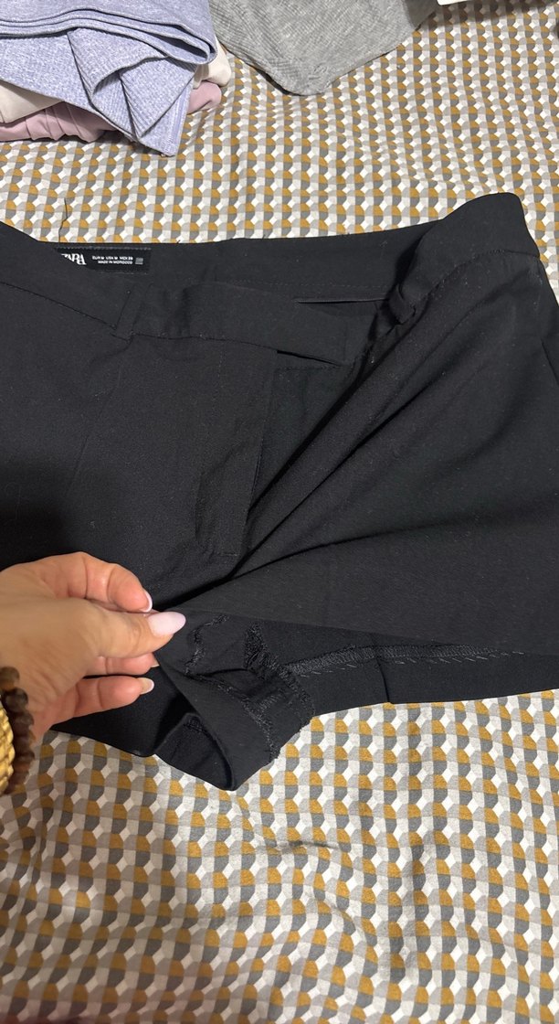 Siyah Belli Midi Hamile Şortu - Görsel 4