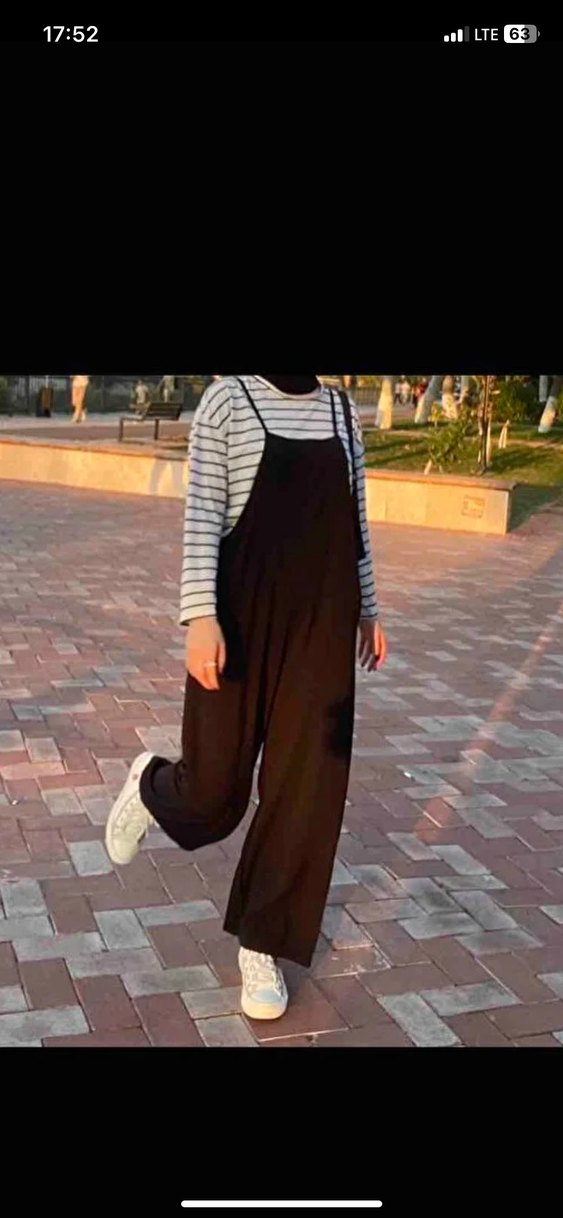 Siyah Keten Hamile Tulum, Midi Boy, Salaş Kesim - Görsel 4