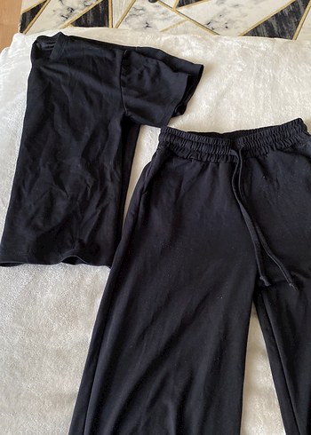 Siyah Oversize Eşofman Altı