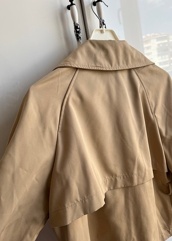 Stradivarius Bej Kadın Süet Midi Trençkot