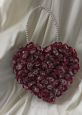 Bordo Çiçek ,gelin buket