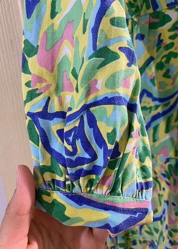 Zara Bohem Tarz Uzun Renkli Batik Elbise