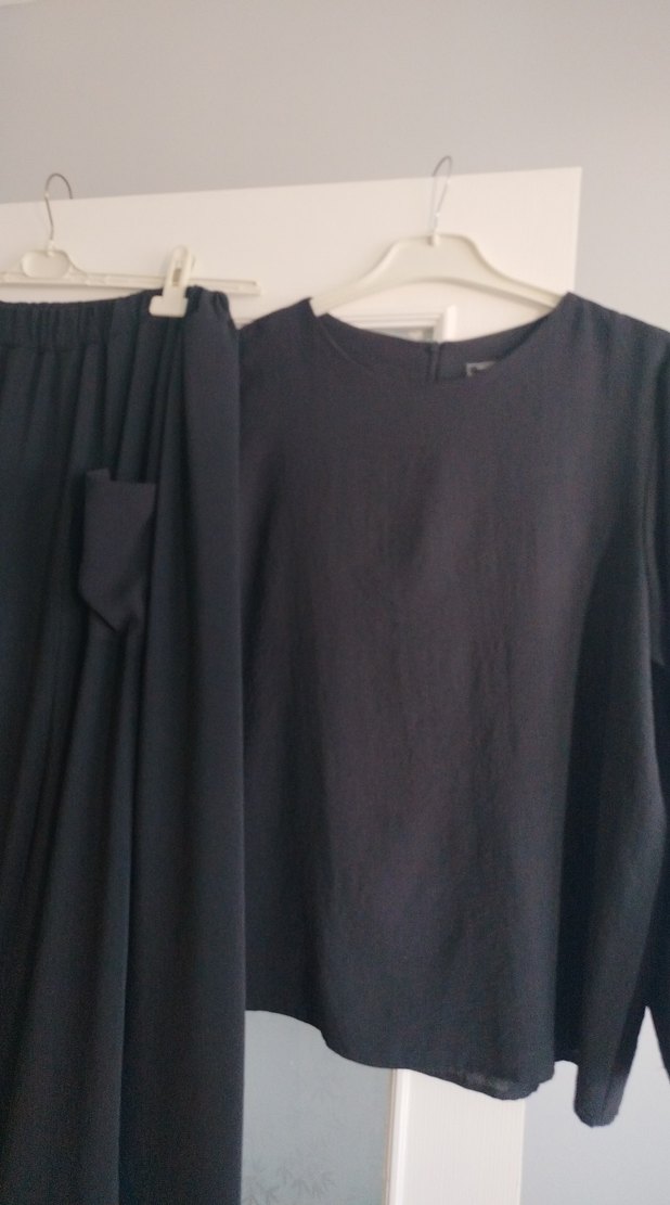 Siyah Salaş pantolon Bluz - Görsel 3