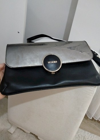 Gri Deri Kadın Omuz Çantası - Görsel 2