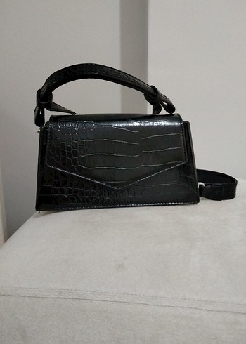 Klasik Siyah Deri Kadın Çanta - Görsel 2