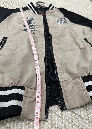 7 Yaş Beden Erkek Çocuk Baskılı Fermuarlı Street Wear Ceket