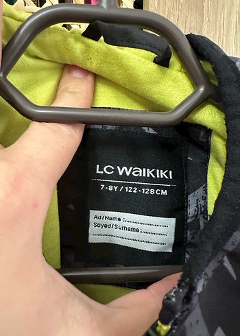 7 Yaş Beden Erkek Çocuk Gri Kamuflaj Spor yağmurluk