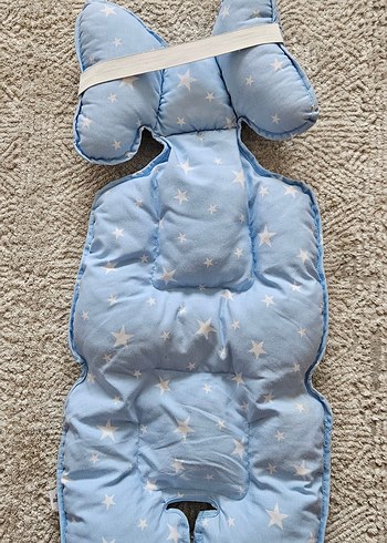 Mavi Yıldız Desenli Bebek Arabası ve Puset Minderi - Görsel 3