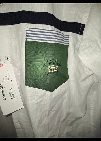 Lacoste Lacoste Erkek Beyaz Uzun Kollu Keten Gömlek L beden