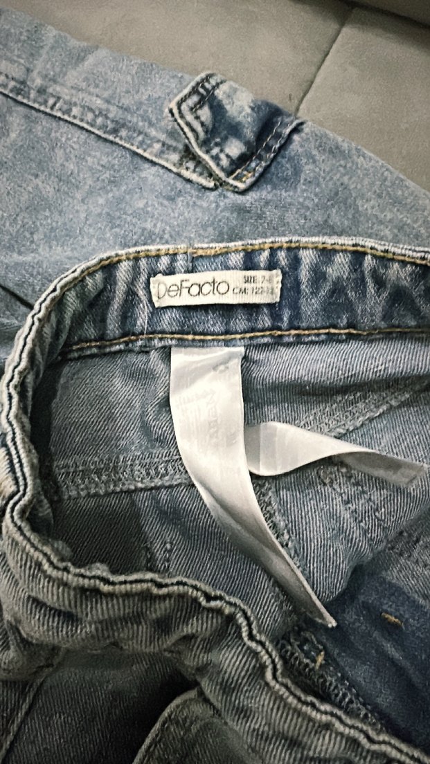 Gri Bol Kesim Midi Kadın Kot Pantolon - Görsel 3