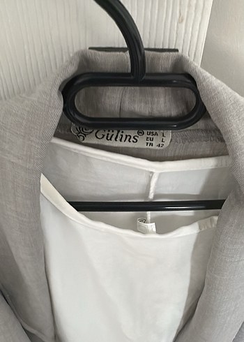 Gri Keten Kadın Blazer Ceket takım - Görsel 3