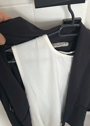 Kadın Siyah Midi Blazer Ceket takım - Görsel 2