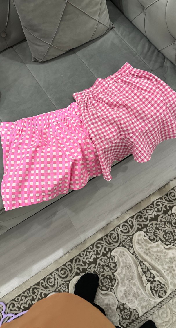 Pembe Ekose Desenli Çocuk iki adet - Görsel 2