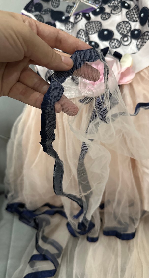 Kız Çocuk Pembe Dantel Detaylı Elbise - Görsel 4