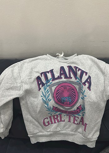 Kız Çocuk Gri Minnie Baskılı Kapüşonlu Sweatshirt altı parça - Görsel 3