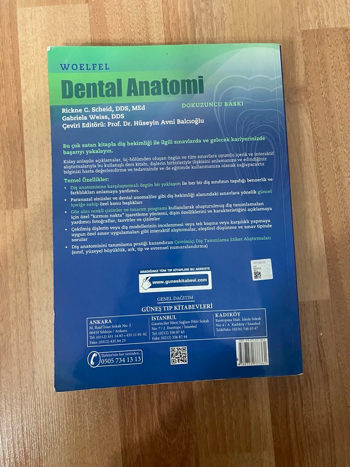 Woelfel Dental Anatomi Kitabı - Dokuzuncu Baskı - Görsel 3