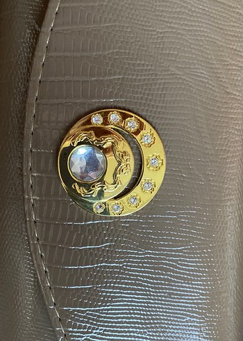 Diğer Zincir Detaylı Yılan Derisi Desenli Kadın Clutch