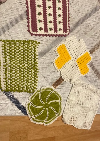 Renkli El Örgüsü Banyo lifi - Görsel 5