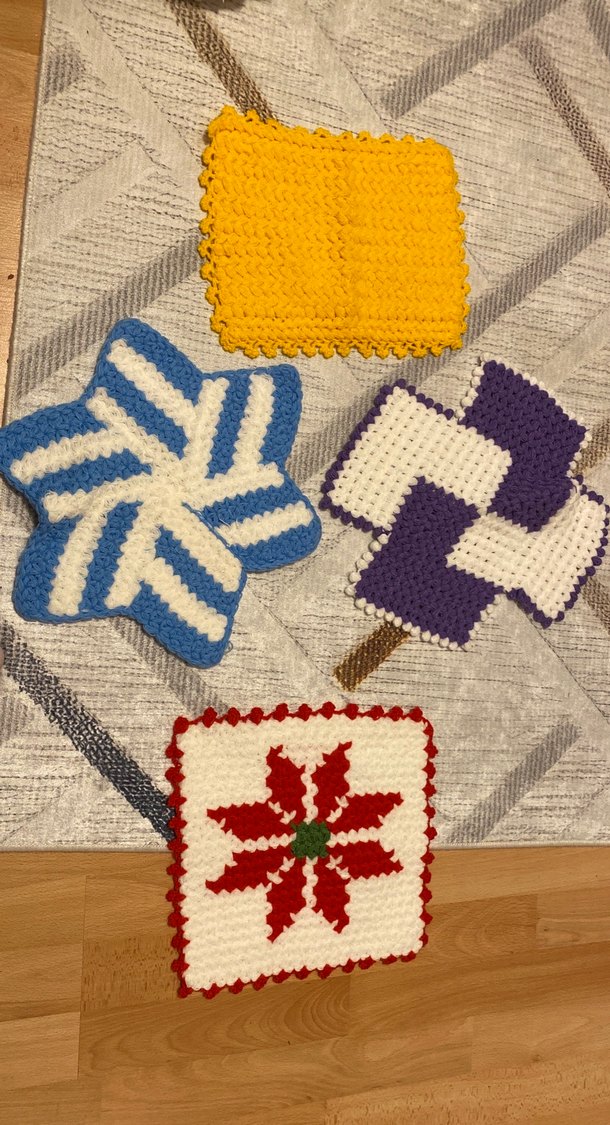 Renkli El Örgüsü Banyo lifi - Görsel 3