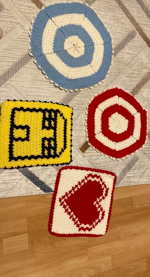 Renkli El Örgüsü Banyo lifi - Görsel 4